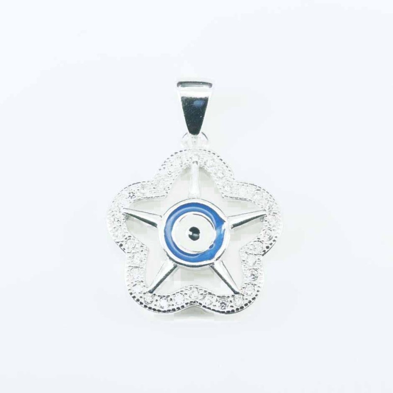 Pendant Star in eye 16mm. Circonia