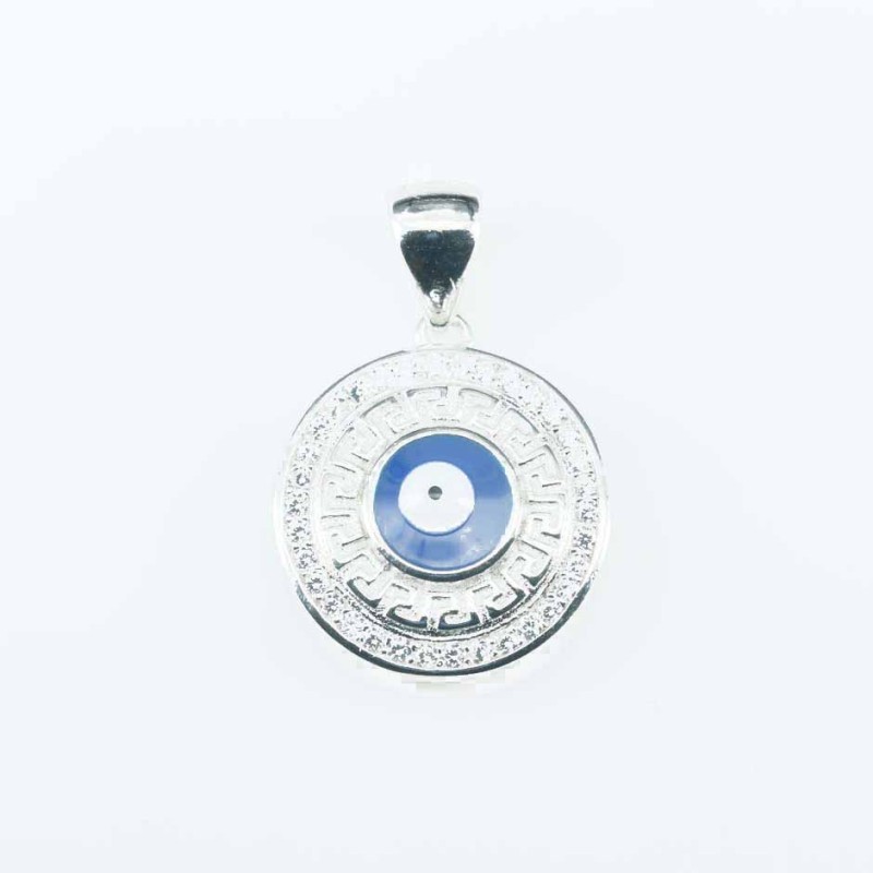 Pendant Round in Eye 15mm. Circonia