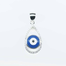 Pendant Eye 11x22mm. Circonia