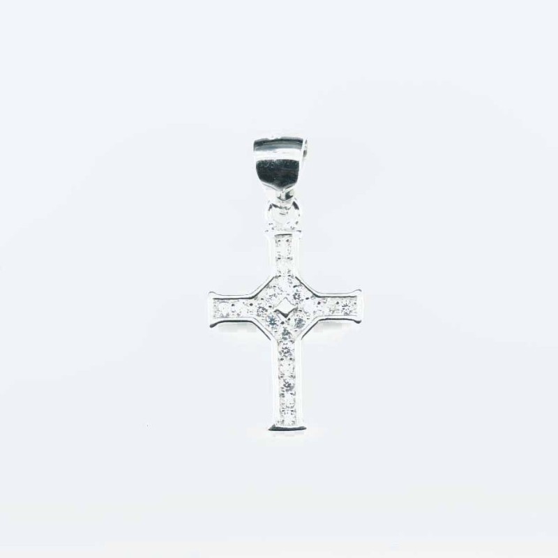 Pendant Cross 12x19mm. Circonia