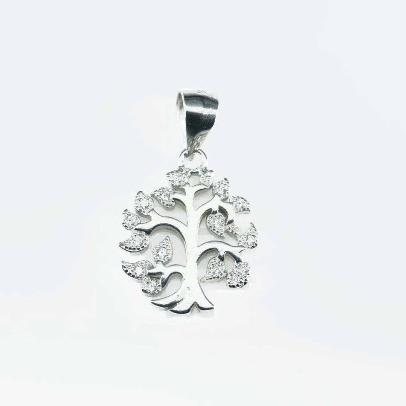 Pendant  Tree 14x17mm. Circonia