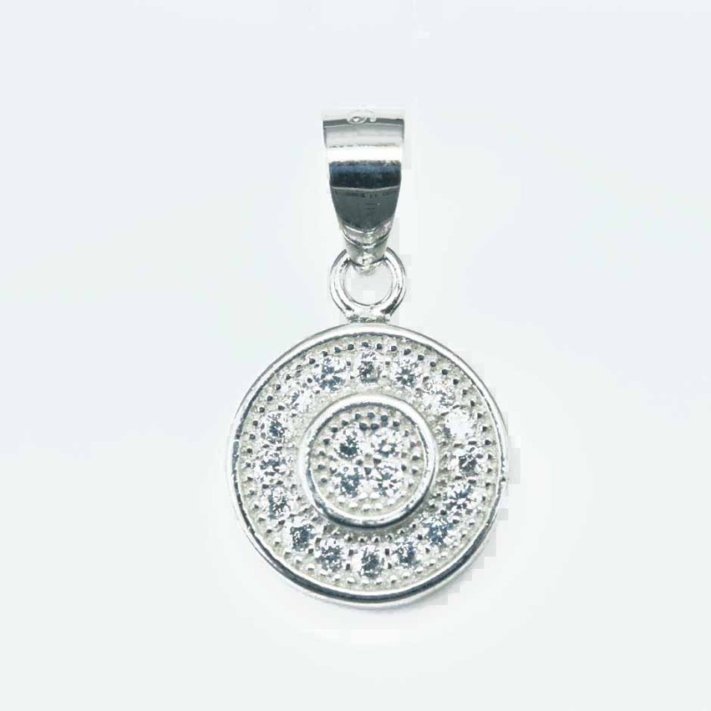 Pendant Round 10mm. Circonia Pendant Round 10mm. Circonia