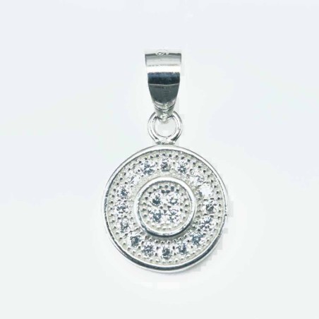 Pendant Round 10mm. Circonia