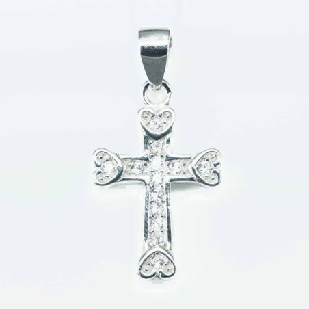 Pendant Cross 12x18mm. Circonia