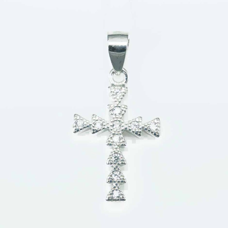 Pendant Cross 12x19mm. Circonia