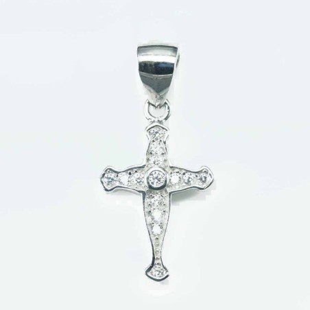 Pendant Cross 11x18mm. Circonia