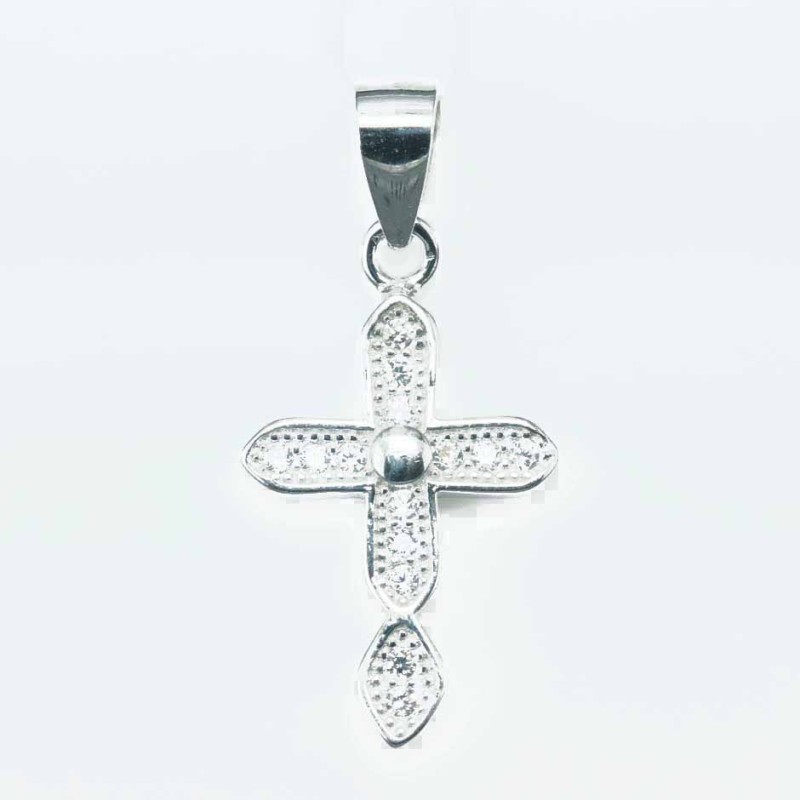 Pendant Cross 11x19mm. Circonia