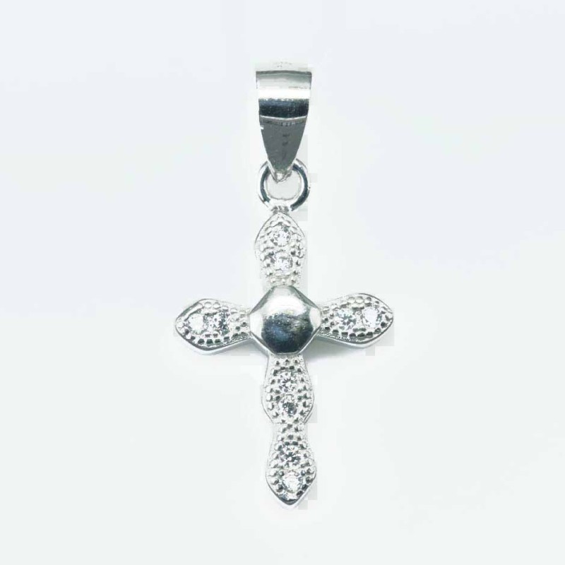 Pendant Cross 11x18mm. Circonia