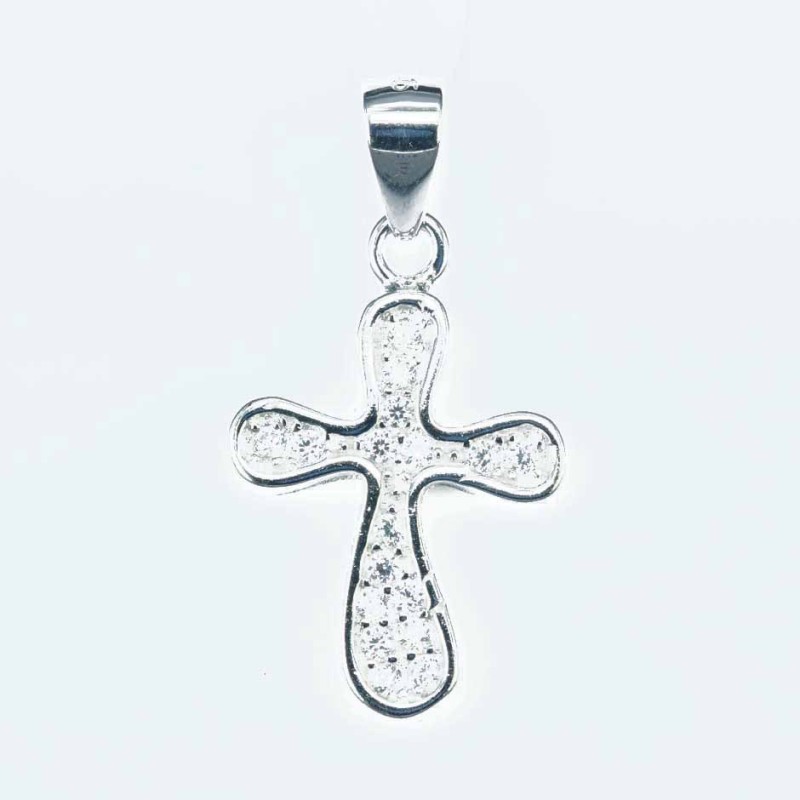 Pendant Cross 12x18mm. Circonia