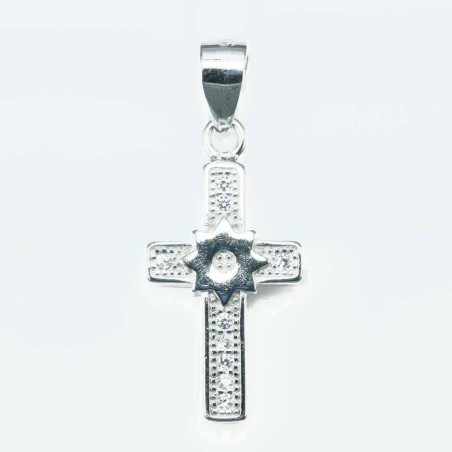 Pendant Cross 10x19mm. Circonia