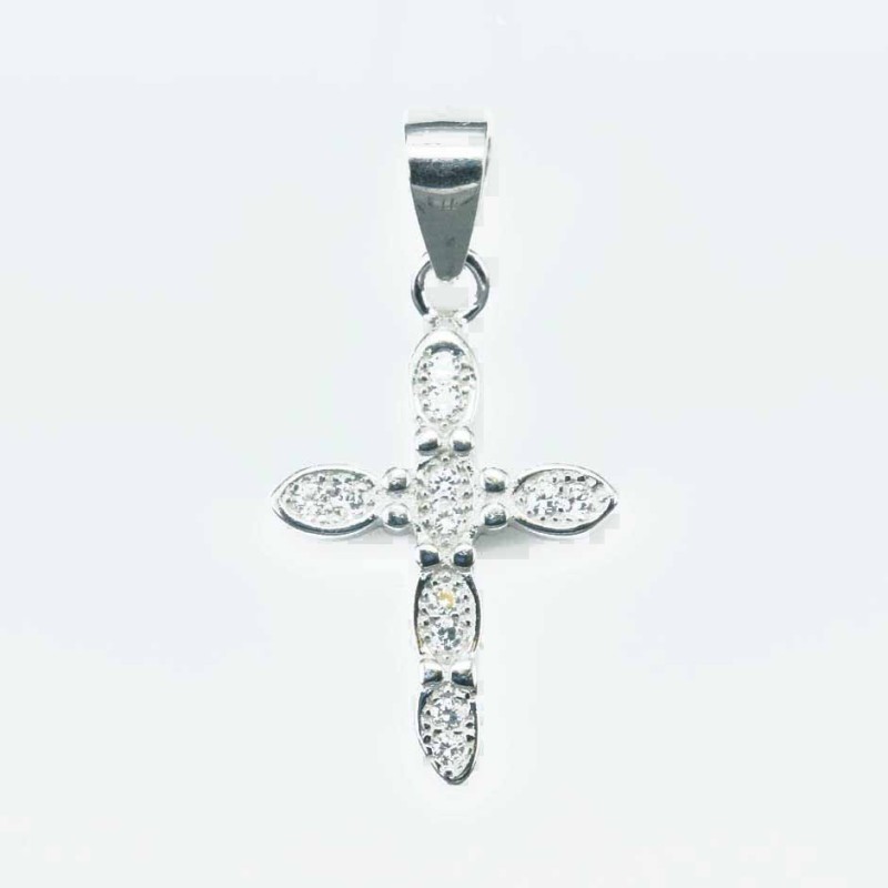 Pendant Cross 12x19mm. Circonia