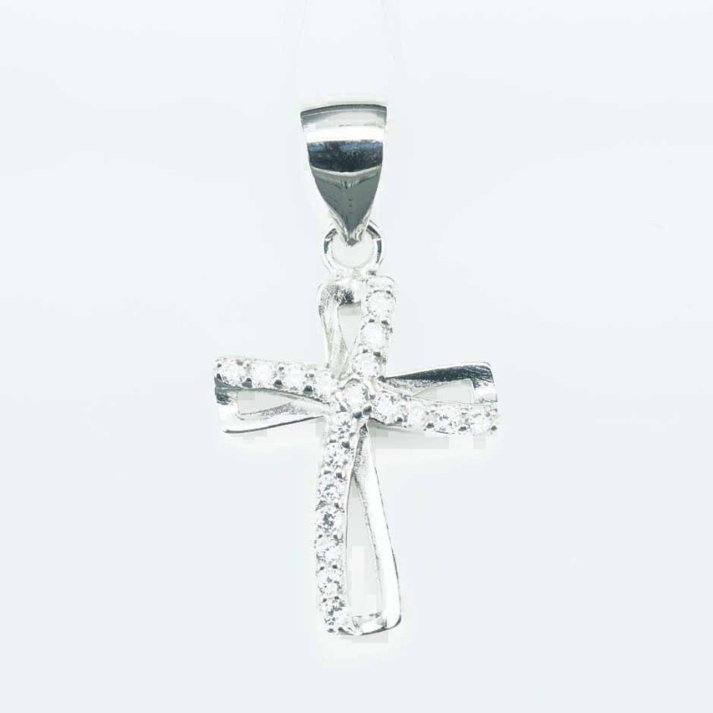 Pendant Cross 13x18mm. Circonia