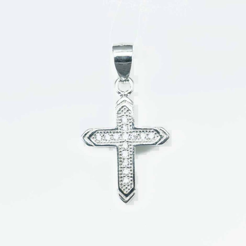 Pendant Cross 13x18mm. Circonia