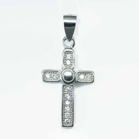 Pendant Cross 11x20mm. Circonia