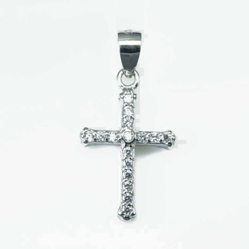 Pendant Cross 12x19mm. Circonia