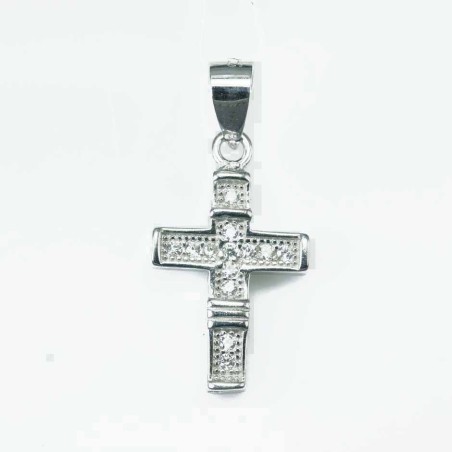 Pendant Cross 10x18mm. Circonia