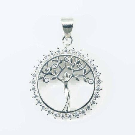 Pendant Tree of live 19mm. Circonia