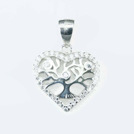 Pendant Hert Tree of live 15mm. Circonia