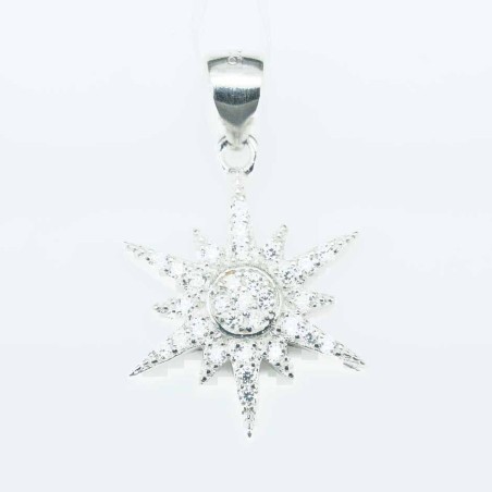 Pendant Star 16mm. Circonia