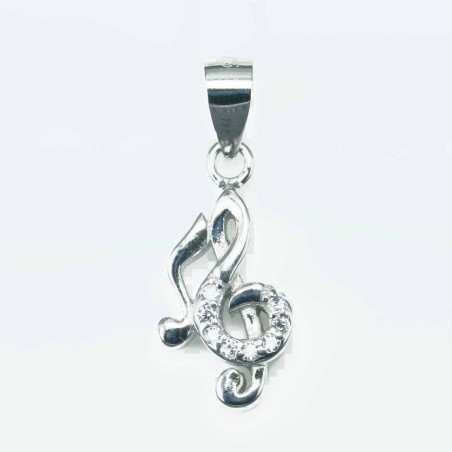 Pendant Music 8x16mm. Circonia