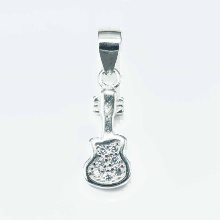 Pendant Guitar 6x15mm. Circonia