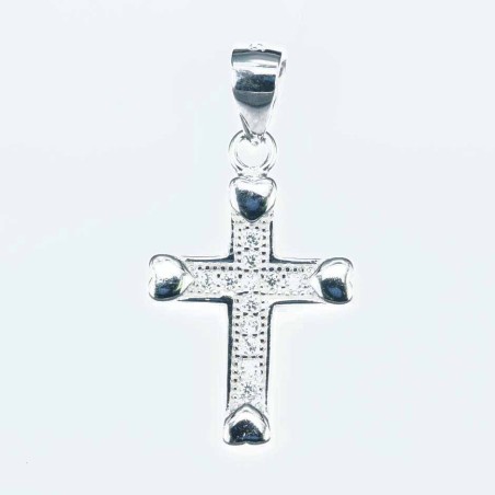 Pendant Cross 12x18mm.  Circonia