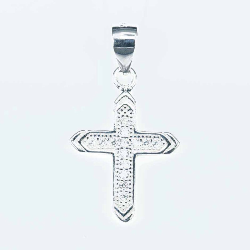 Pendant  cross 13x18mm.  Circonia