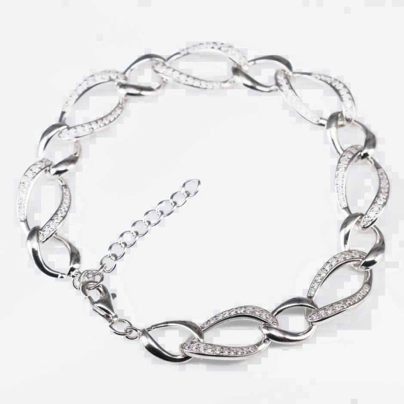 Bracelet Oval  10x18mm. Circonia