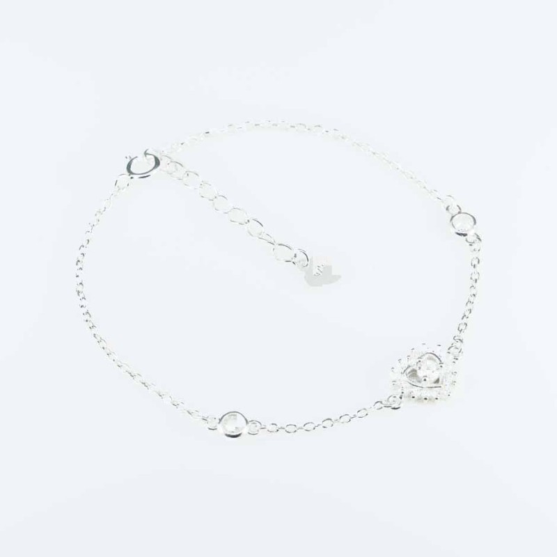 Bracelet Heart 4+9x13mm. Circonia Bracelet Heart 4+9x13mm. Circonia
