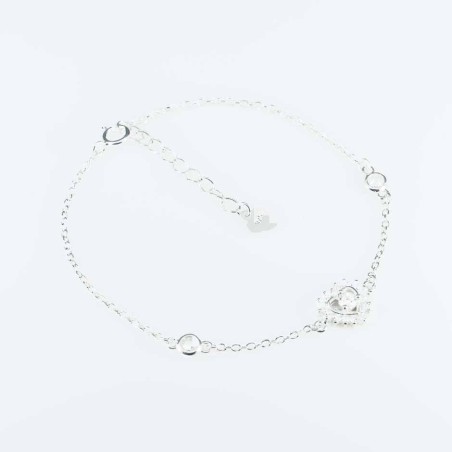 Bracelet  Heart  4+9x13mm. Circonia
