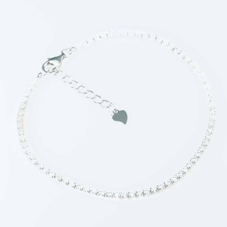 Bracelet  2mm. white color Circonia