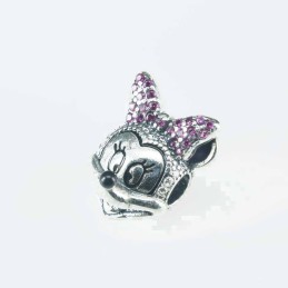 Charms For Bracelet  mouse 10x15mm. Circonia