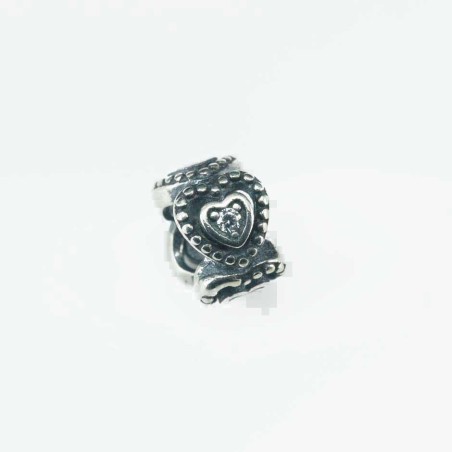 Charms For Bracelet  heart 5mm. Circonia
