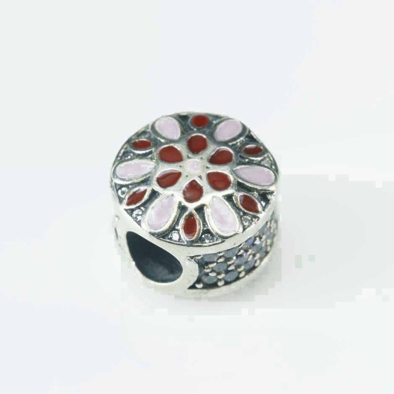 Charm For Bracelet Beads in flower 11mm. Circonia