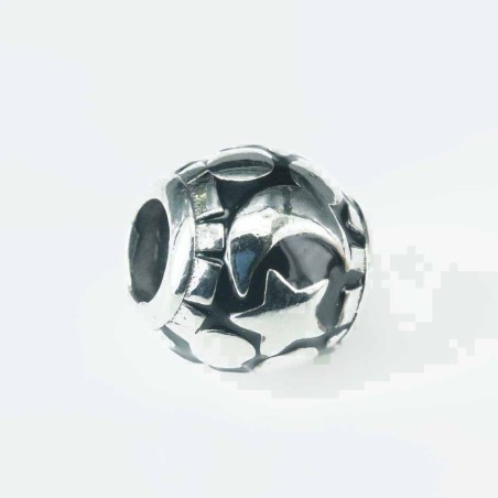 Charm For Bracelet Bead 10mm. Circonia