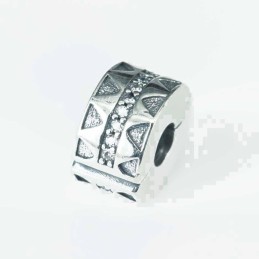 Charm For Bracelet Beads 6x10mm.Circonia