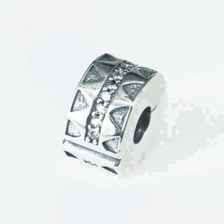Charm For Bracelet Beads 6x10mm.Circonia