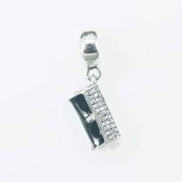 Charm For Bracelet Bag 7x13mm.Circonia