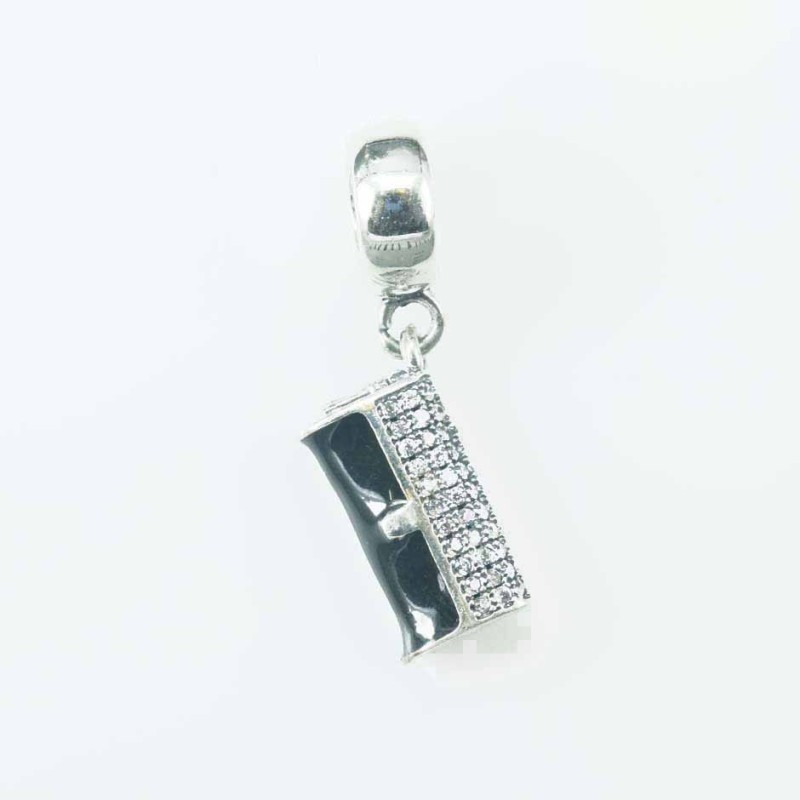 Charm For Bracelet Bag 7x13mm.Circonia
