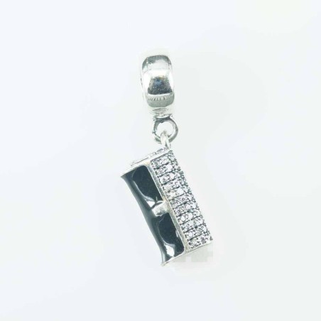 Charm For Bracelet Bag 7x13mm.Circonia