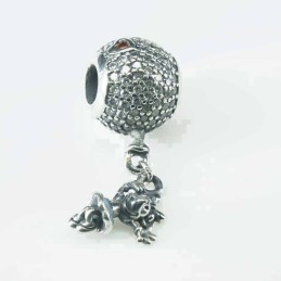 Charm For Bracelet Beads Mouse 11mm.Circonia