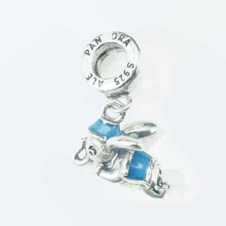 Charm For Bracelet Elephant fly 13mm.Circonia