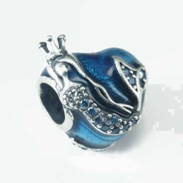 Charm For Bracelet  Sea Mermaid 11mm. Circonia