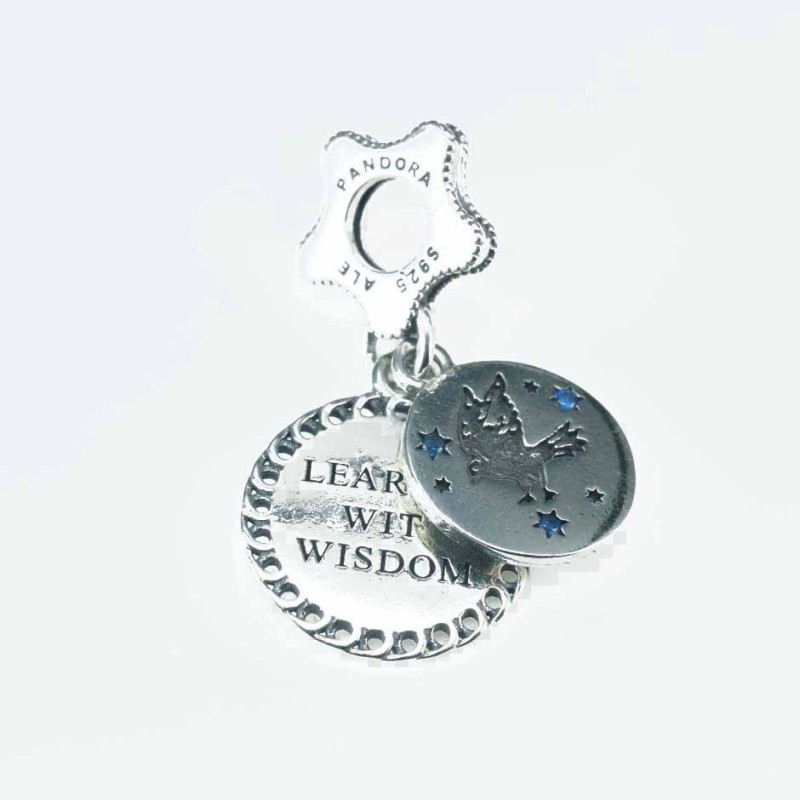 Charm For Bracelet Round 14mm. Circonia