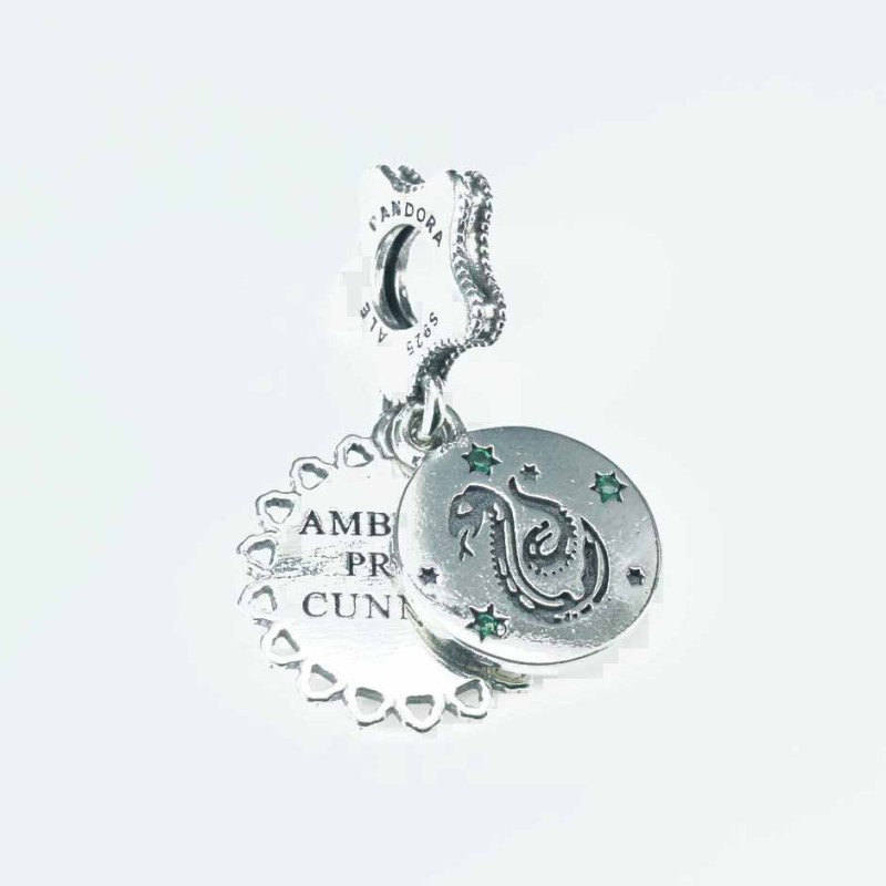 Charm For Bracelet Round 14mm. Circonia