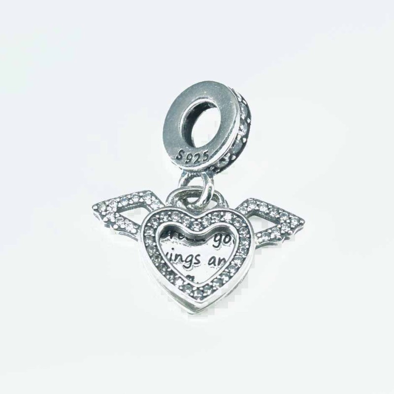 Charm For Bracelet Heart Circonia