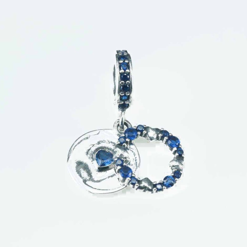 Charm For Bracelet Round 11mm. Circonia