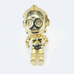 Charms For Bracelet 8x22mm.  gold  Circonia