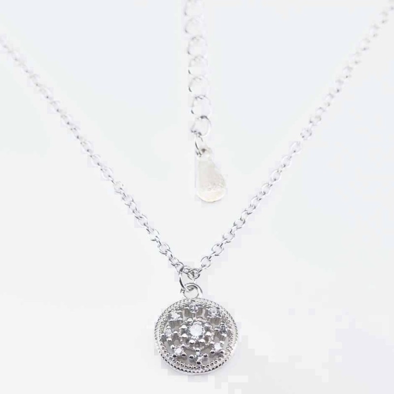 Necklace Round  10mm. 44cms. Circonia