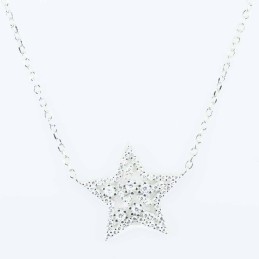 Necklace Star 19mm. 45cms. Circonia